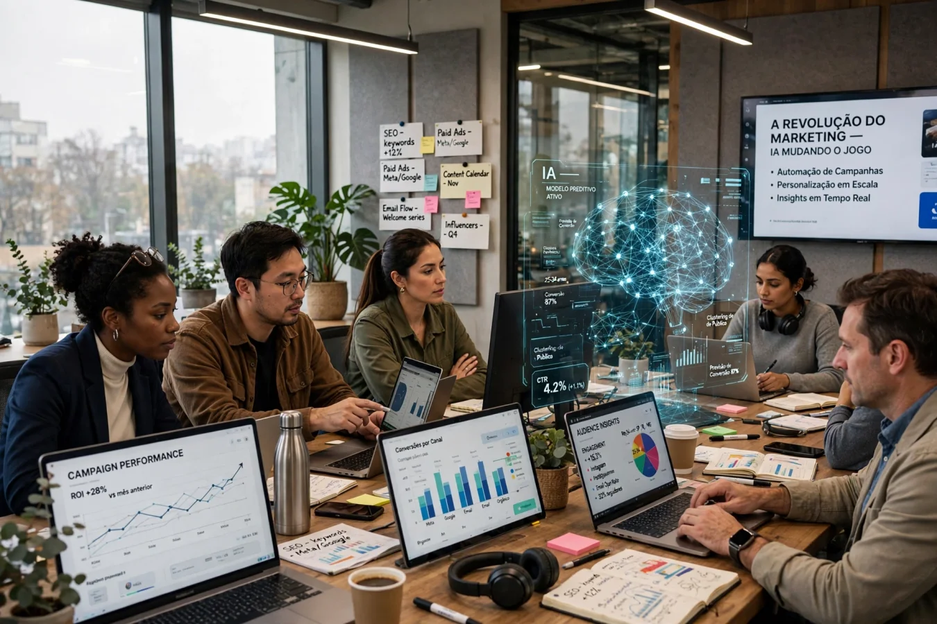 Imagem da revolução do marketing com Inteligência Artificial
